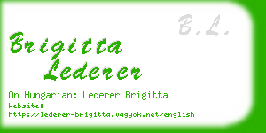 brigitta lederer business card